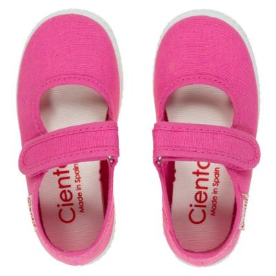 Picture of Calzados Cienta Canvas Mary Jane Shoe - Fucshia Pink