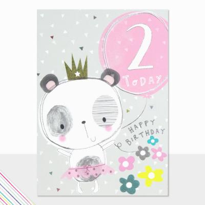 Picture of Laura Darrington Designs Scribbles 2nd Birthday - Panda Greeting Card