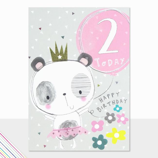 Picture of Laura Darrington Designs Scribbles 2nd Birthday - Panda Greeting Card