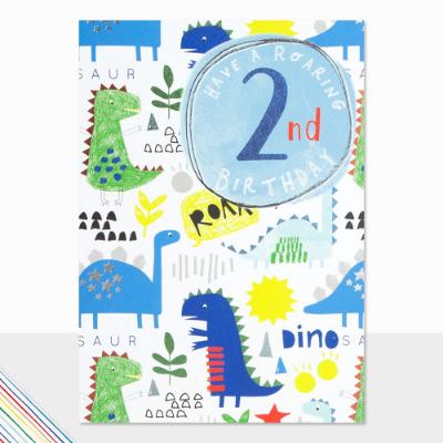 Picture of Laura Darrington Designs Scribbles Roaring 2nd Birthday Greeting Card