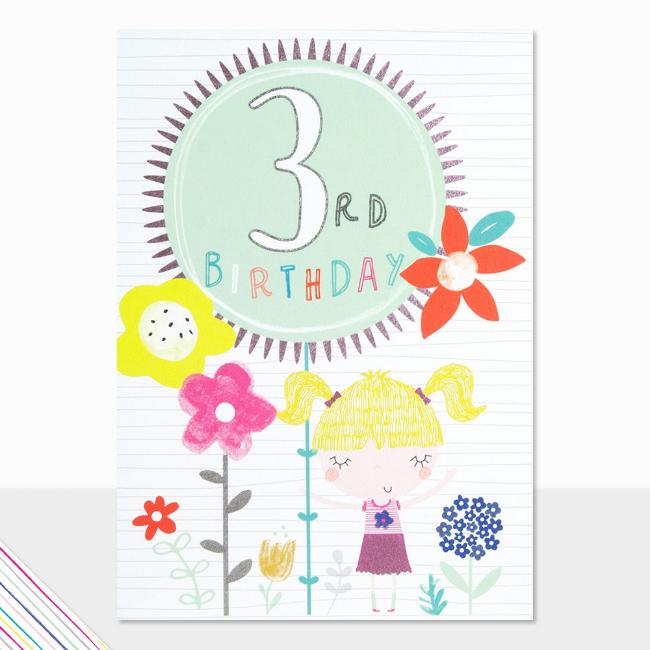 Picture of Laura Darrington Designs Scribbles 3rd Birthday Greeting Card