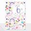 Picture of Laura Darrington Designs Scribbles Happy 6th Birthday Greeting Card