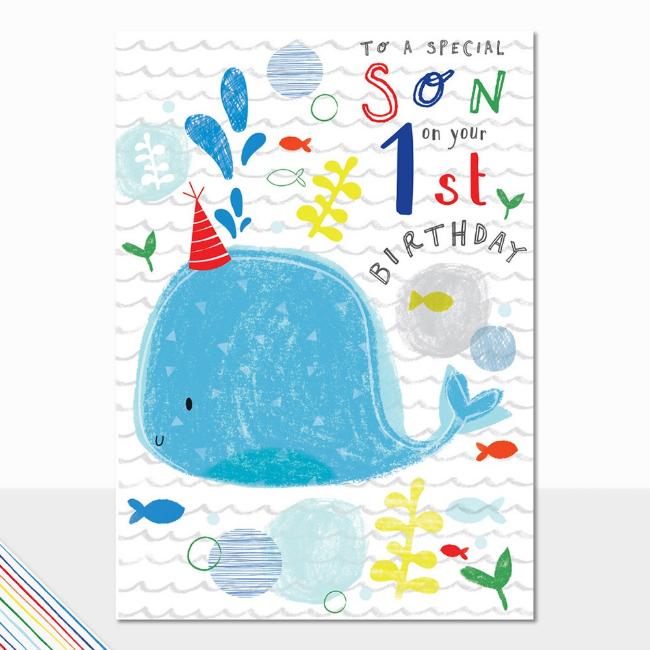 Picture of Laura Darrington Designs Scribbles 1st Birthday Son Greeting Card