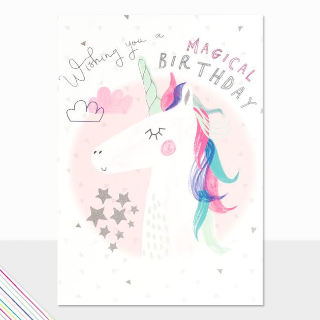 Picture of Laura Darrington Designs Scribbles Magical Birthday Unicorn Greeting Card
