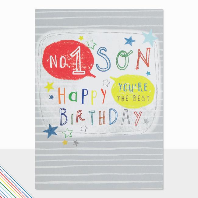 Picture of Laura Darrington Designs Scribbles N0.1 Son Birthday Greeting Card