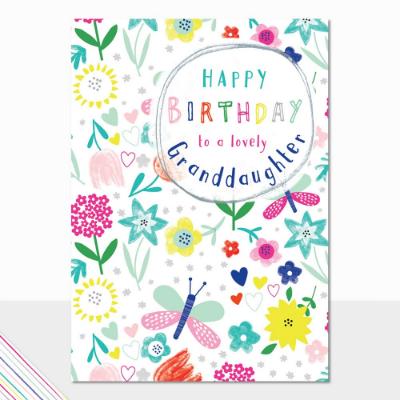 Picture of Laura Darrington Designs Scribbles Happy Birthday Grandaughter Greeting Card