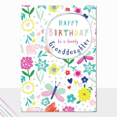 Picture of Laura Darrington Designs Scribbles Happy Birthday Grandaughter Greeting Card