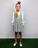 Picture of Loan Bor Girls Blouse Pleated Pinafore Set - Green