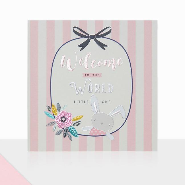 Picture of Laura Darrington Designs Breton Welcome To The World - Girl Greeting Card