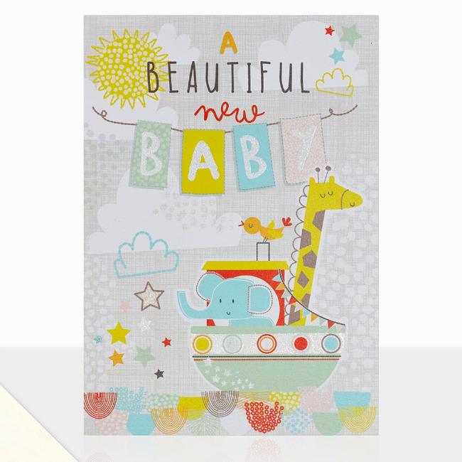 Picture of Laura Darrington Designs Lets Go New Baby Greeting Card