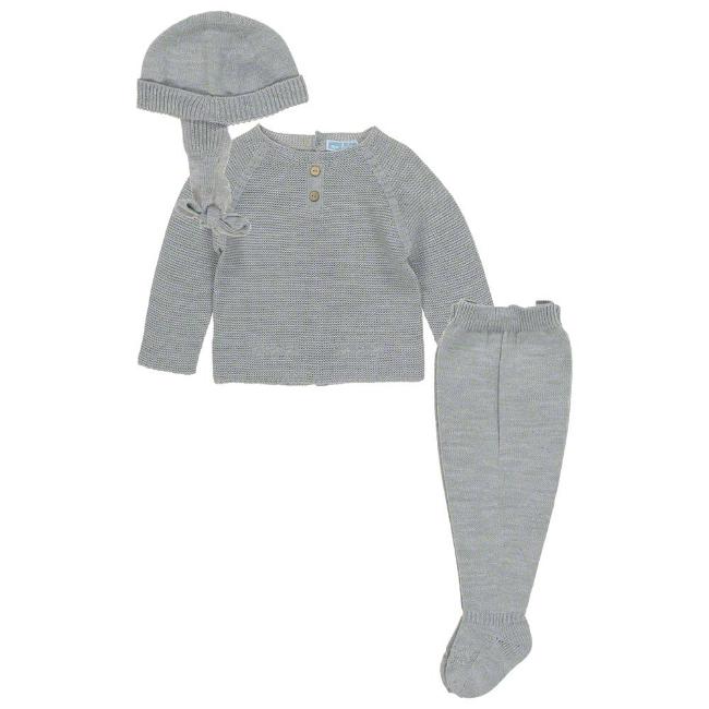 Picture of Mac Ilusion Boys 3 Piece Cable Knit Set - Grey
