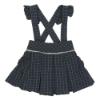 Picture of Loan Bor Girls Adjustable Skirt Pinafore Blouse Set - Navy