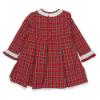 Picture of Loan Bor Girls Tartan & Lace Dress - Red Green