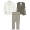 Picture of Loan Bor Girls Blouse Gilet Trouser Set - Beige Brown