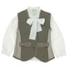 Picture of Loan Bor Girls Blouse Gilet Trouser Set - Beige Brown