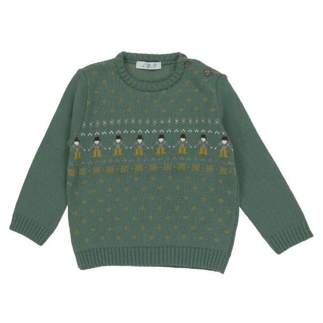 Picture of Loan Bor Toddler Boy Knitted Sweater - Green