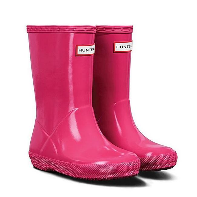 Picture of Hunter Little Kids First Classic Gloss Rainboots - Bright Pink