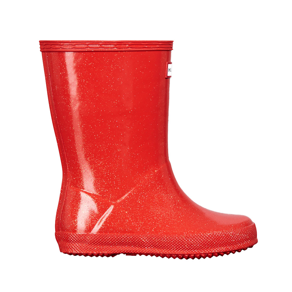 Hunter Little Kids First Classic Starcloud Rainboots Lava Red