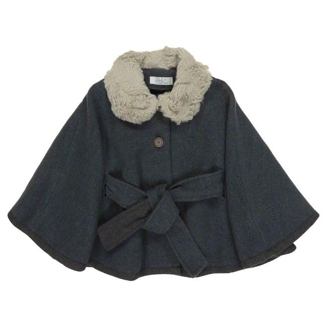 Picture of  Loan Bor Doby Cape Faux Fur Collar - Grey