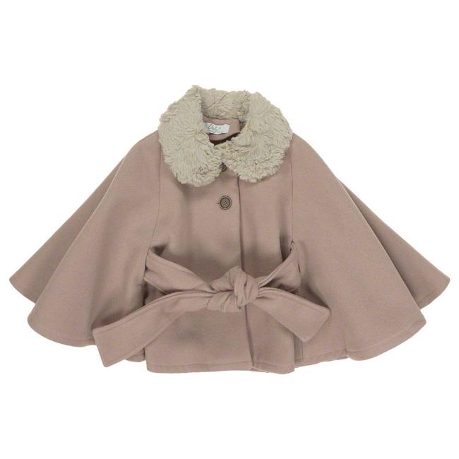 Picture of  Loan Bor Doby Cape Faux Fur Collar - Dusky Pink