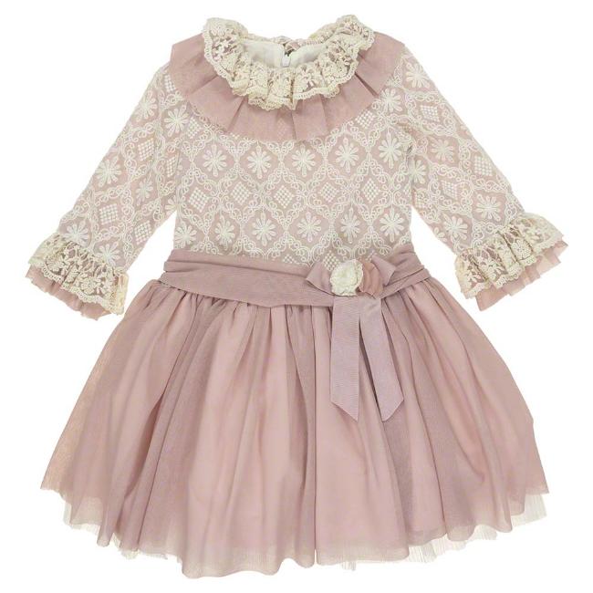 Picture of Loan Bor Girls Lace & Tulle Dress - Pink