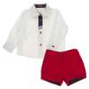 Picture of Loan Bor Baby Boy Shirt Shorts Set - Navy Red