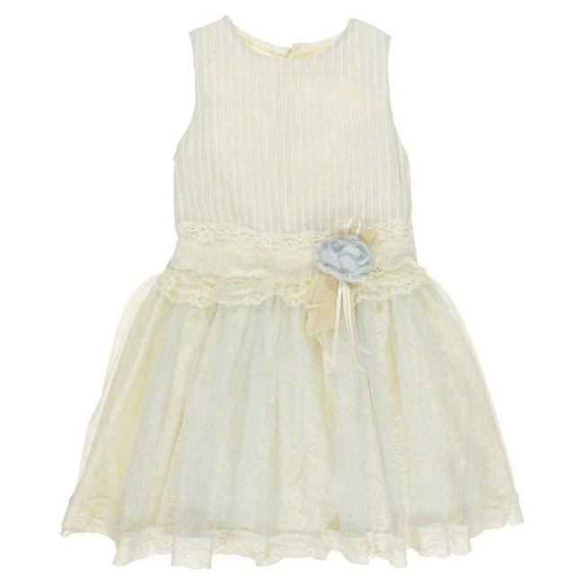 Picture of Loan Bor Sleeveless Party Dress Tulle Skirt - Cream Blue