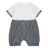 Picture of Emile Et Rose Boys Saul Striped Romper - White Navy