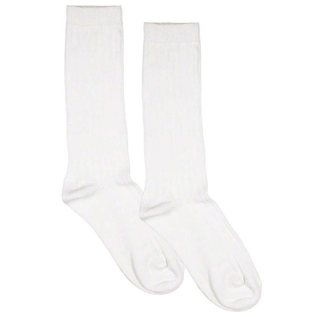 Picture of Carlomagno Socks Ribbed Knee High Sock - White