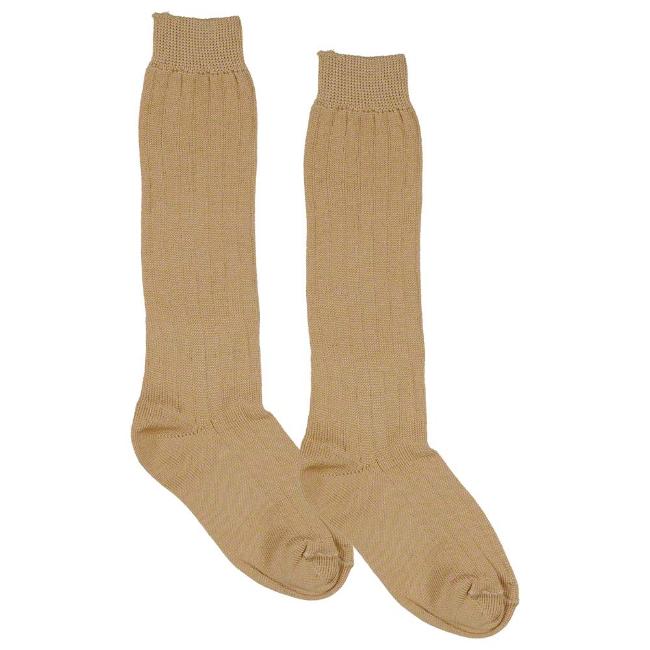 Picture of Carlomagno Socks Ribbed Knee High Sock - Camel