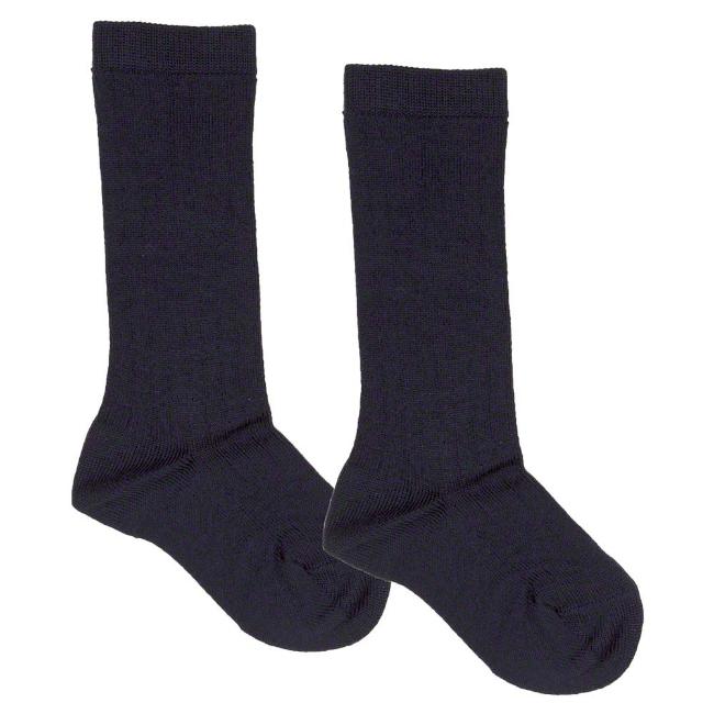 Picture of Meia Pata Fine Ribbed Knee Sock - Navy