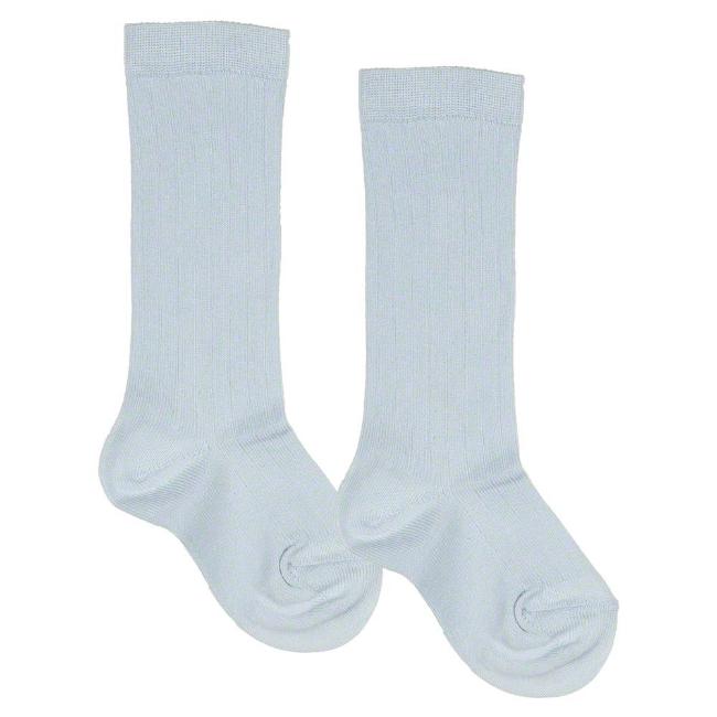 Picture of Meia Pata Fine Ribbed Knee Sock - Baby Blue