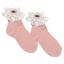 Picture of Meia Pata Occasion Side Bow Lace Ruffle Sock - Rosa Pink White