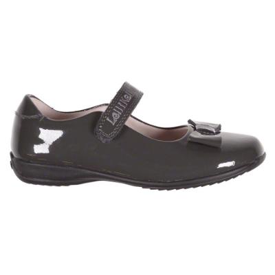 Picture of Lelli Kelly Perrie School Dolly With Bow - Grey Patent