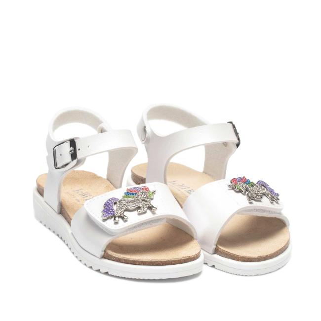 Picture of Lelli Kelly Unicorn Sandal - White Perlato Leather