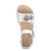 Picture of Lelli Kelly Unicorn Sandal - White Perlato Leather