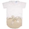 Picture of Mac Ilusion Girls Embroidered Polka Romper - White Beige