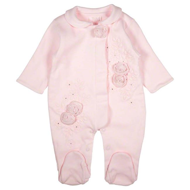 Picture of Sofija Babygrow With Roses & Crystals - Pink