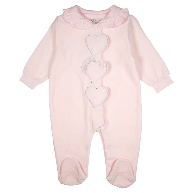 Picture of Sofija Babygrow With Hearts & Crystals - Pink