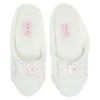 Picture of Miss P Lace & Ribbon Bow Waffle Slippers - White Pink