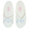Picture of Miss P Lace & Ribbon Bow Waffle Slippers - White Blue