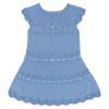 Picture of Carmen Taberner Girls Knitted Short Sleeve Dress - Azul Blue