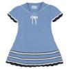 Picture of Carmen Taberner Girls Knitted Short Sleeve Dress - Blue Navy
