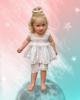 Picture of Miss P  Lace Ruffle Bodice Cotton Pyjamas - White Pink
