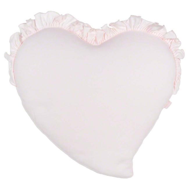 Picture of Sofija Baby Ruffle Heart Pillow - Pink Jersey