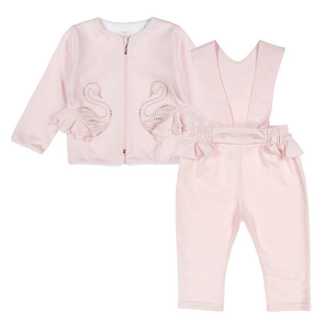 Picture of Sofija Baby Swan Trouser Cardigan Set - Pink
