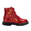 Picture of Lelli Kelly Fairy Wings Butterfly Ankle Boot - Red Patent Glitter