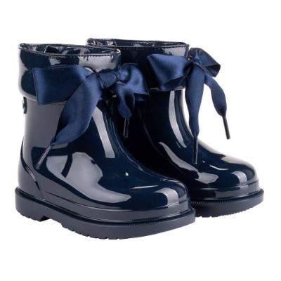 Picture of Igor Bimbi Lazo Rainboot With Ribbon Tie - Navy Blue