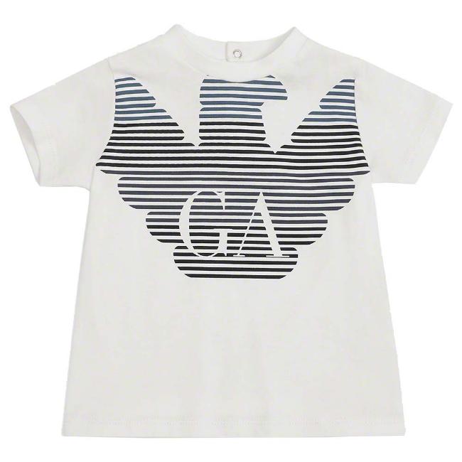 Picture of Emporio Armani Baby Ombre Eagle T-shirt - White