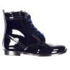 Picture of Panache Bonnie Lace Up Ankle Boot With Inside Zip - Navy Blue